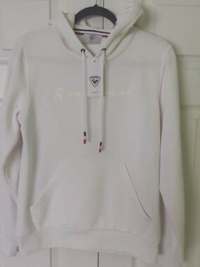 Brand New Rossignol Women’s White Logo Cotton Hoodie Size M NWT Ski Brand